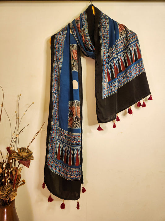 Ajrakh Modal Silk Stole